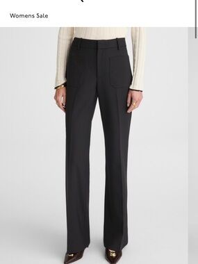Madewell black high rise boot cut trouser in PETITE